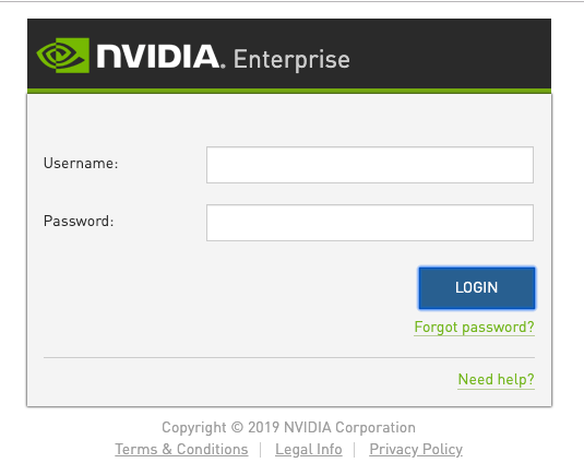 NVIDIA account creation page
