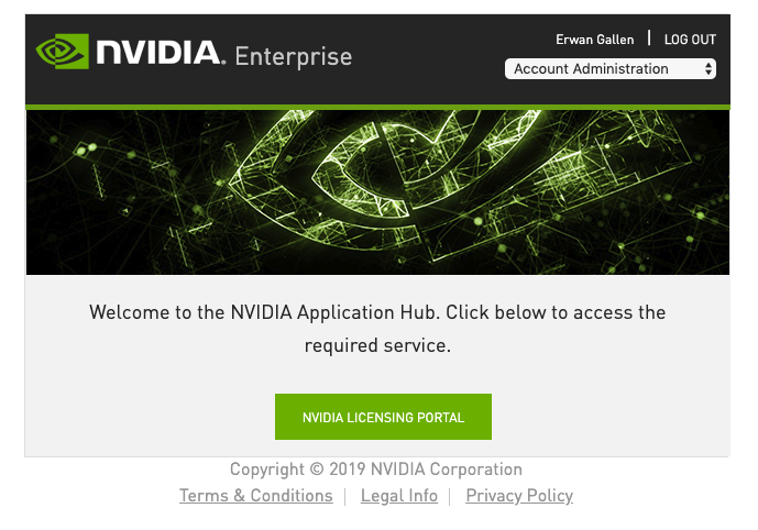 NVIDIA account creation page